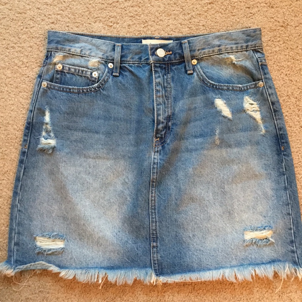 Gap high waisted jean skirt
